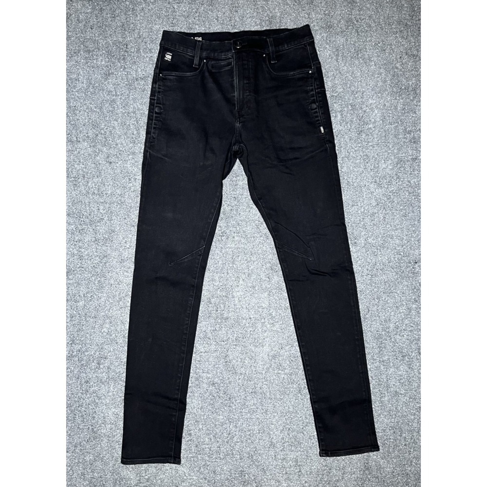 G-Star Raw D-Staq 3D Slim Stretch Jeans Men Size 31x32 Black Wash Multi-Pocket